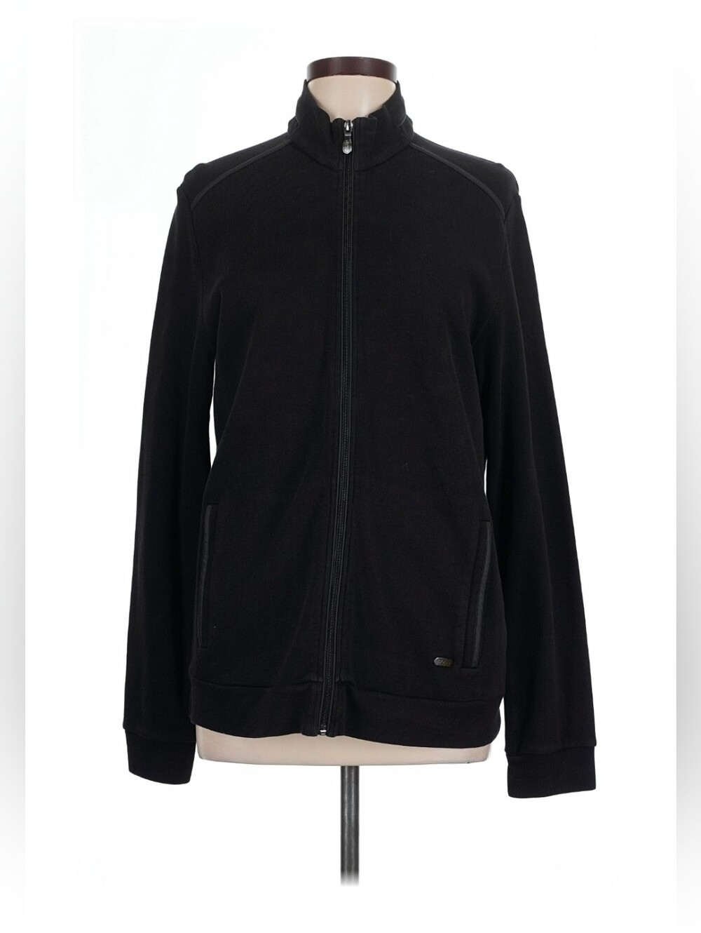 Hugo Boss Green Cannobio Modern Fit Men's L Cardigan Jacket 100% Cotton Black